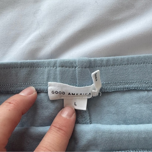 Good American Winter Sky Blue Crystal Embellished Tank & Mini Skirt Set - Large - Picture 7 of 9